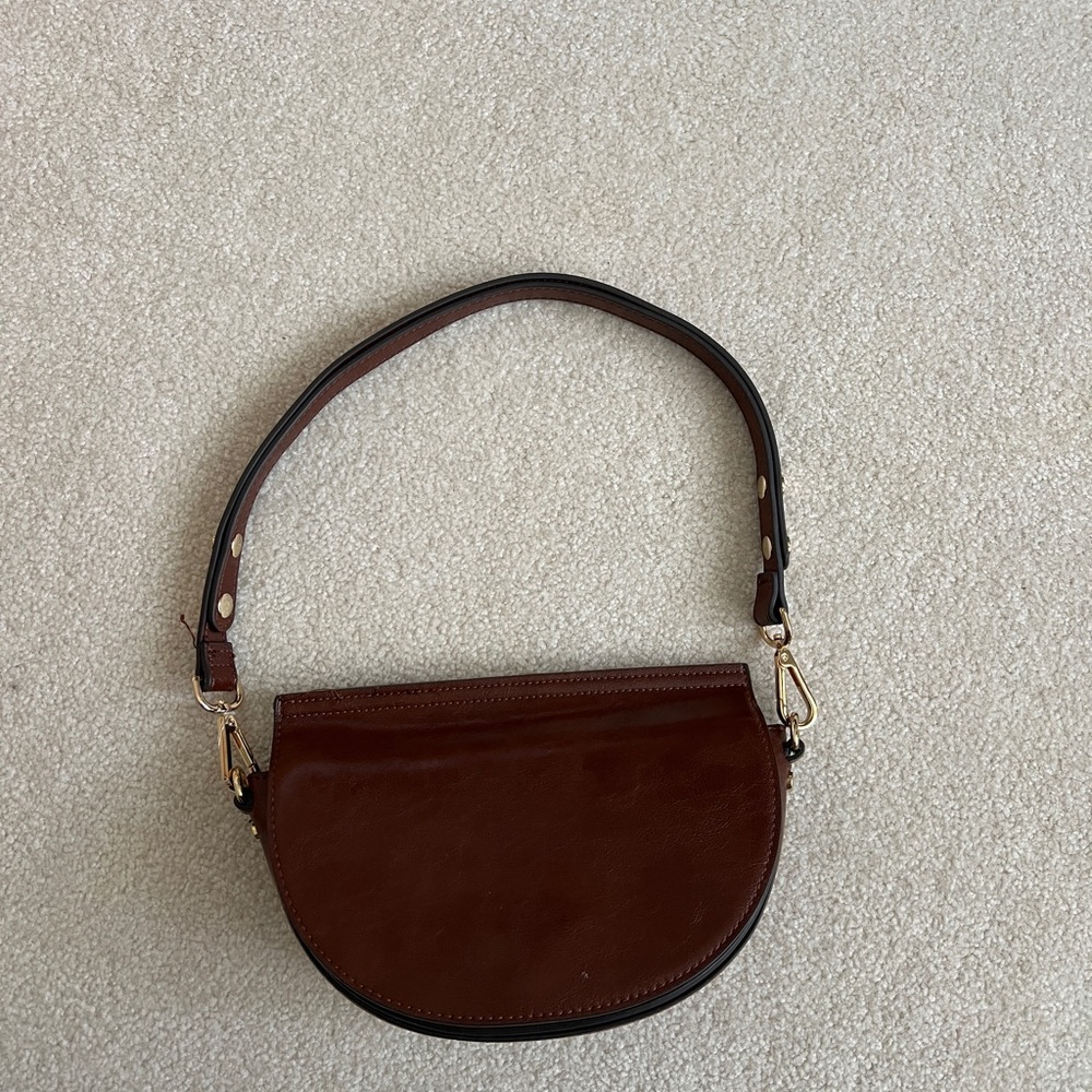 Mango shoulder bag; worn twice; dark ish red / maroon